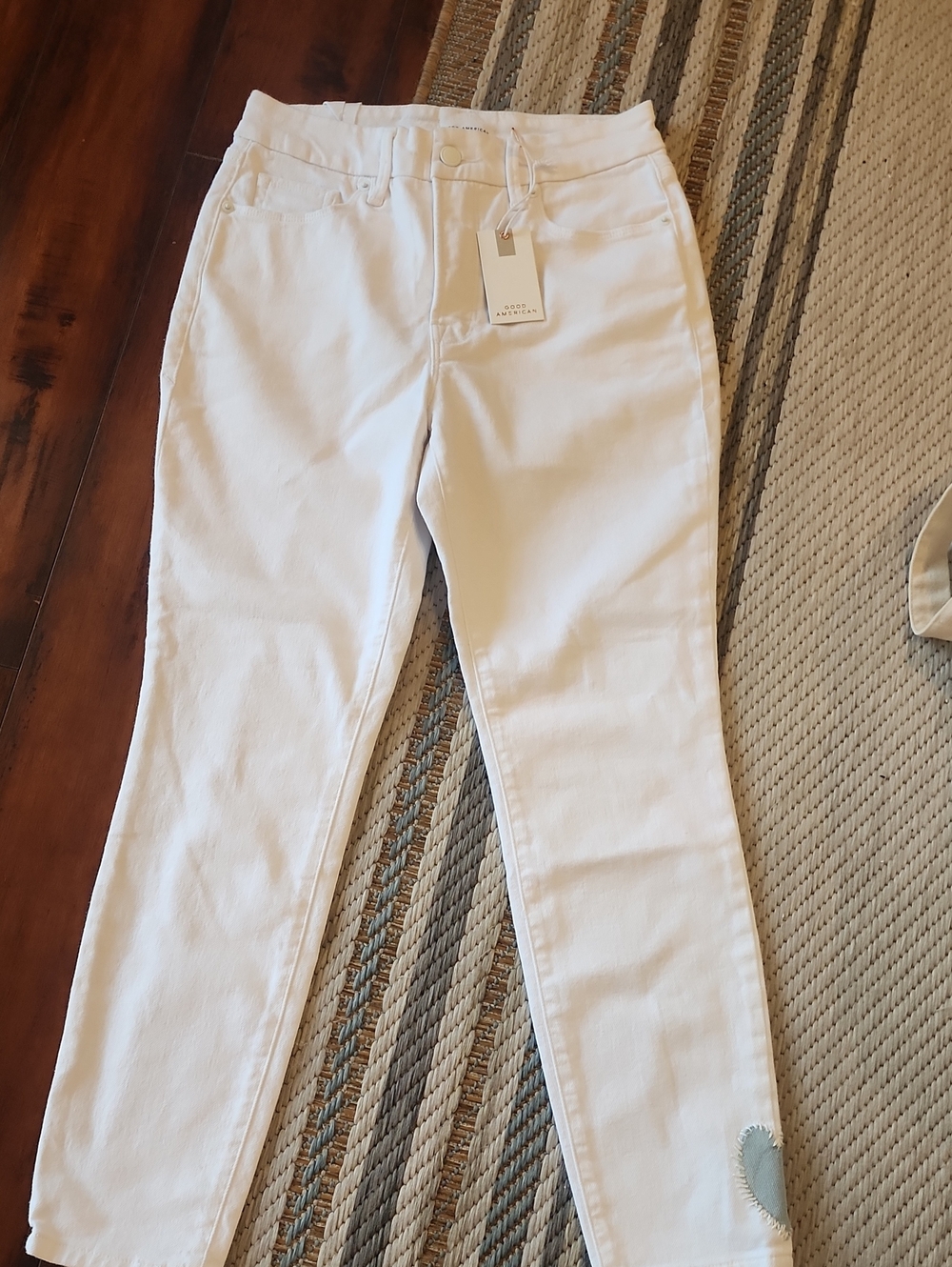Good American White Ankle Jeans